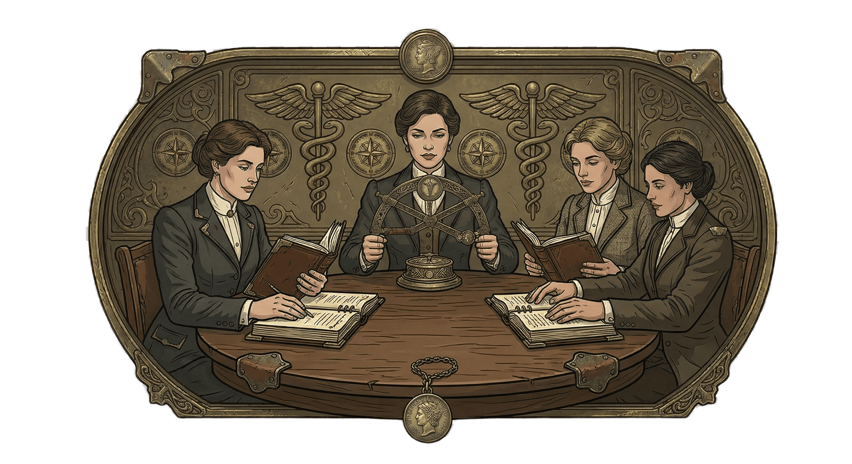 Women in a meeting illustration